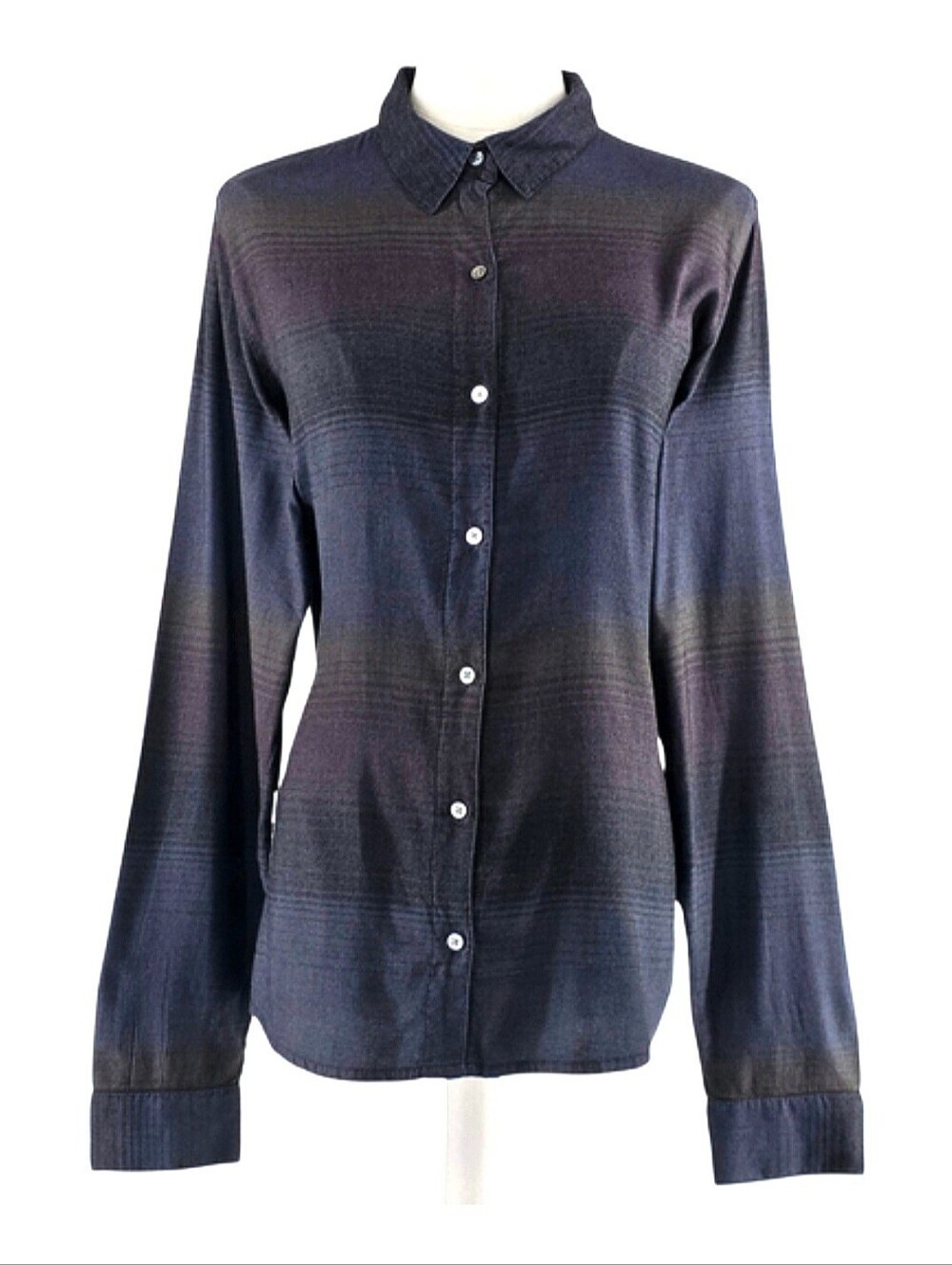 Gorp KÜHL Strata Long Sleeve Shirt Women’s Medium Gray Stripe EcoVero